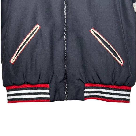 Alice + Olivia Silk Floral Embroidered Bomber Jacket Black Statement S - Picture 5 of 11